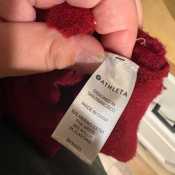 Red turtleneck sweater |Knit Wool blend Sweater | Y2K Preppy - Picture 4 of 6